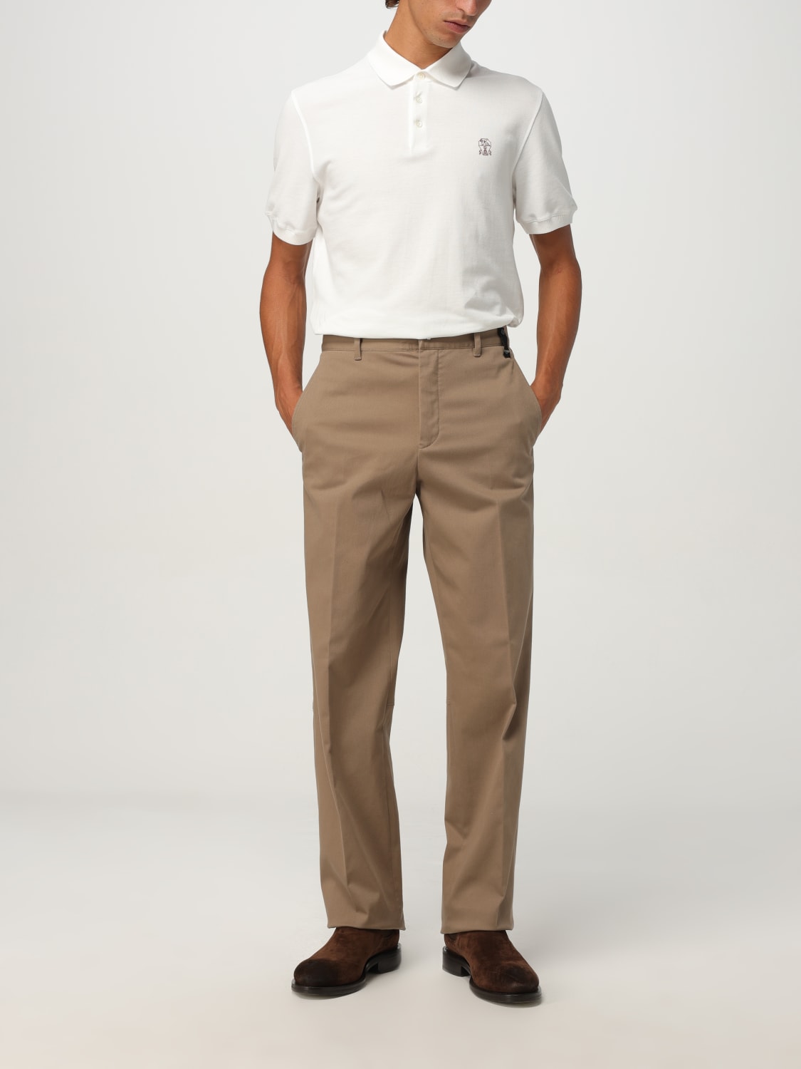 FENDI PANTS: Pants men Fendi, Dove Grey - Img 2