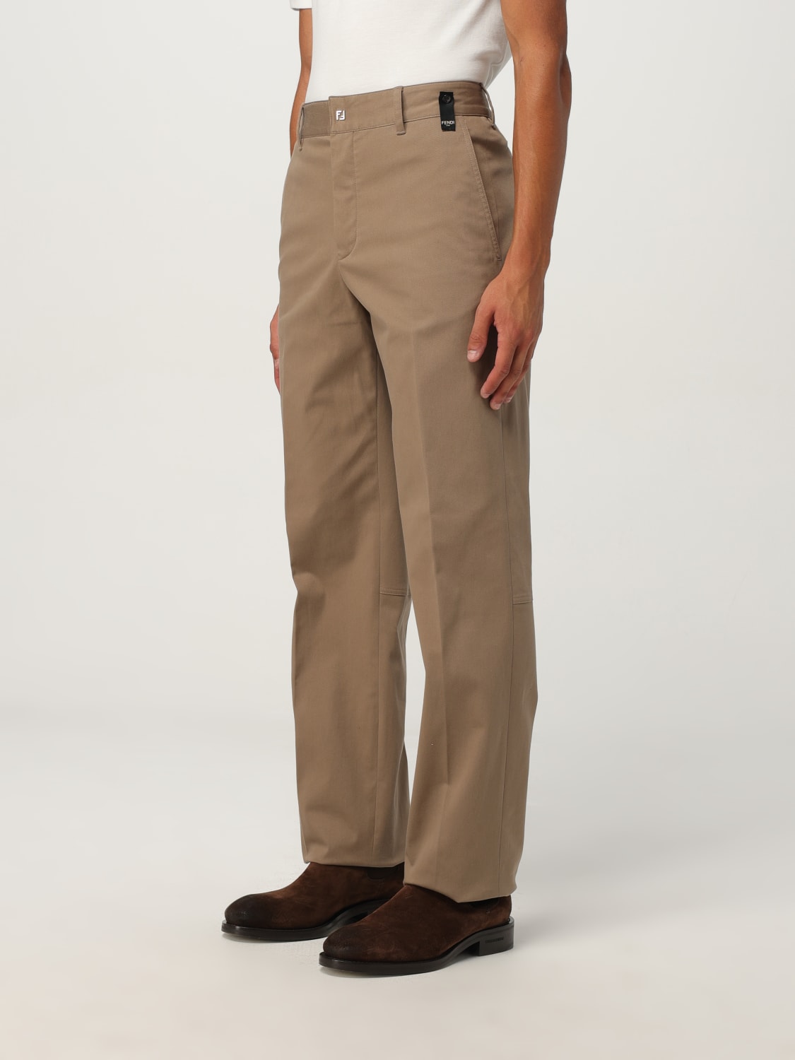 FENDI PANTS: Pants men Fendi, Dove Grey - Img 4