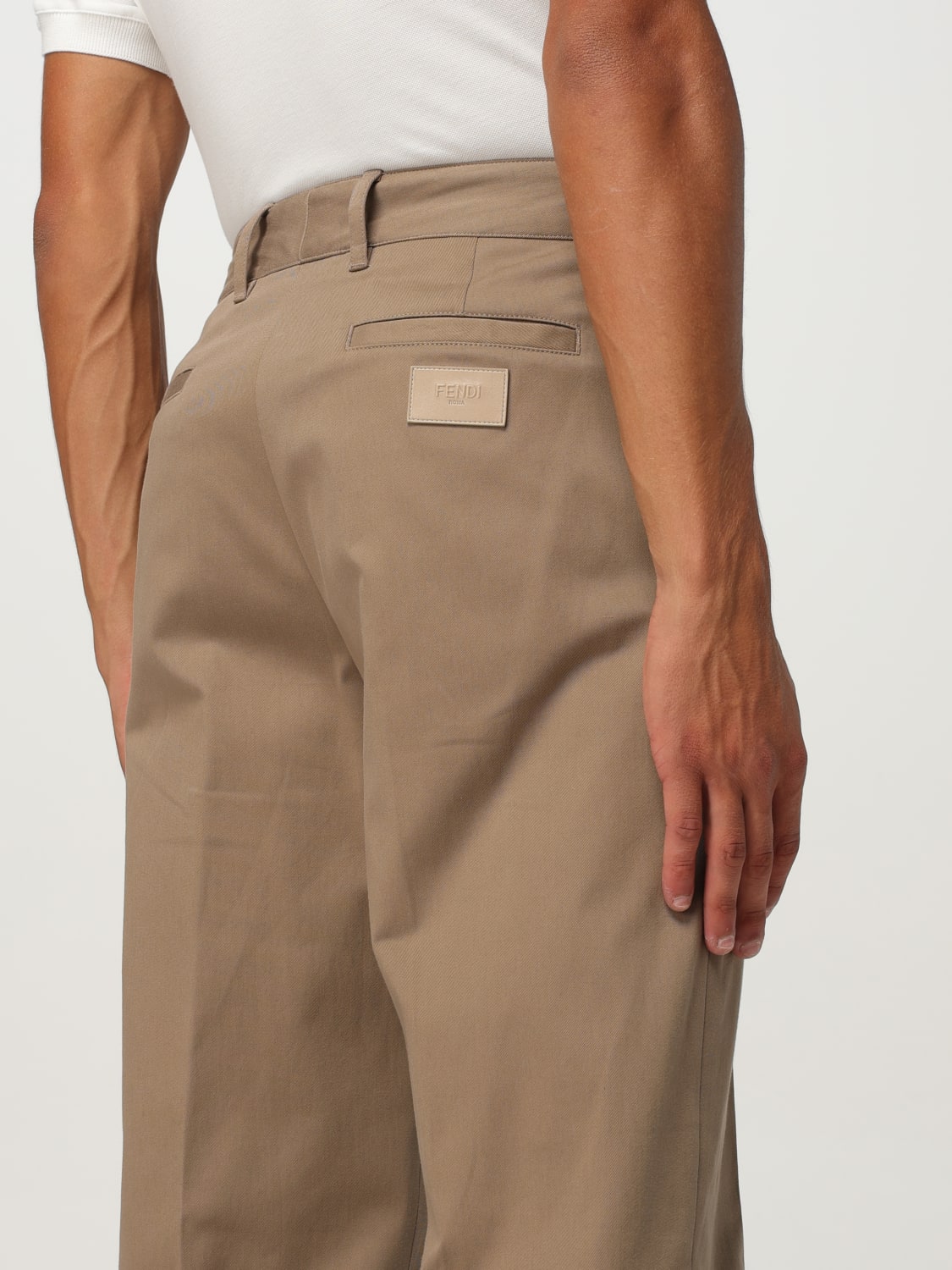 FENDI PANTS: Pants men Fendi, Dove Grey - Img 5