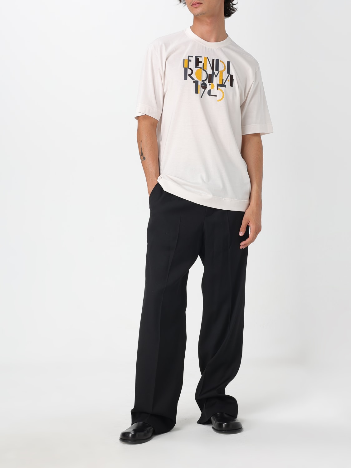 FENDI CAMISETA: Camiseta hombre Fendi, Blanco - Img 2