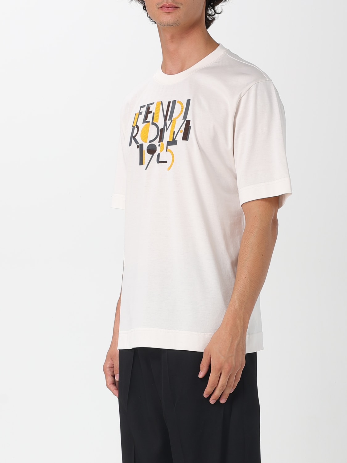 FENDI CAMISETA: Camiseta hombre Fendi, Blanco - Img 4