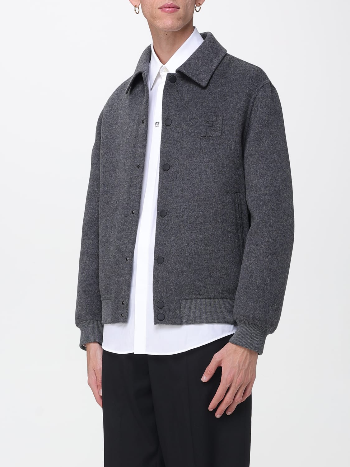 FENDI JACKET: Jacket men Fendi, Grey - Img 4