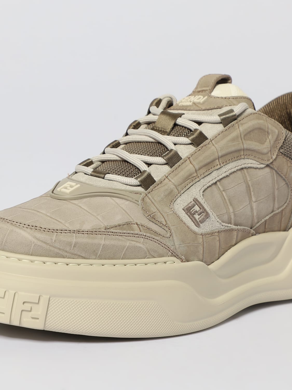 FENDI TRAINERS: Trainers men Fendi, Kaki - Img 4