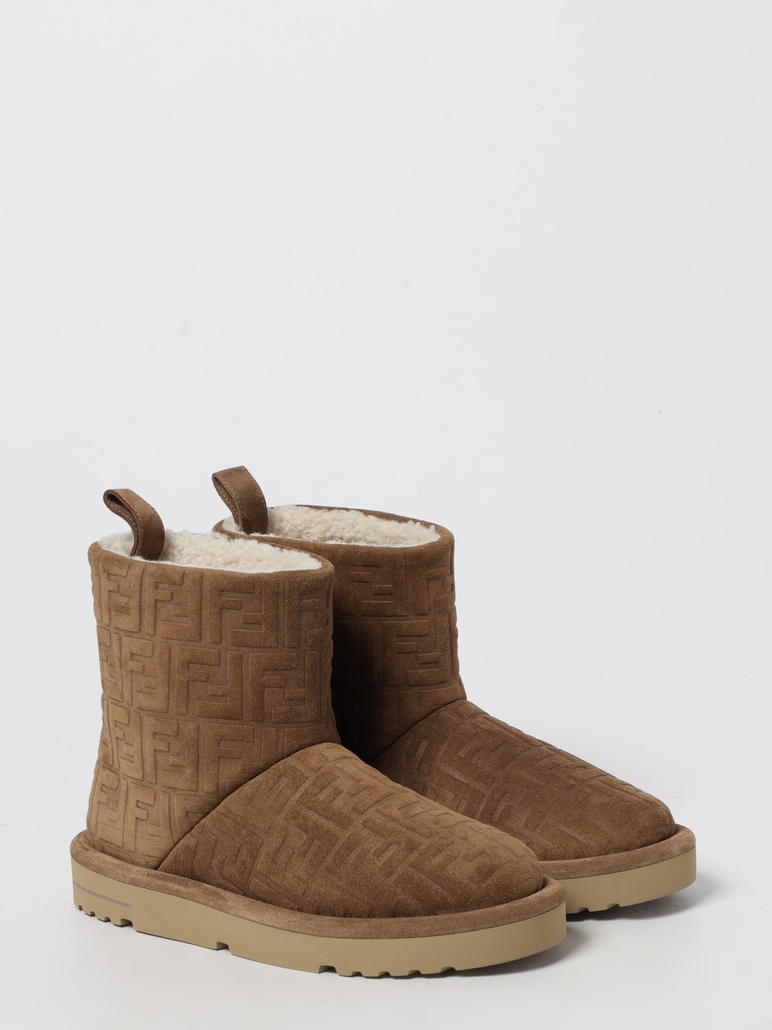 FENDI BOOT: Shoes men Fendi, Tobacco - Img 2