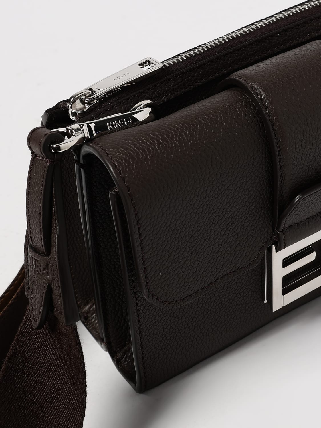 FENDI UMHÄNGETASCHE: Tasche herren Fendi, Braun - Img 4