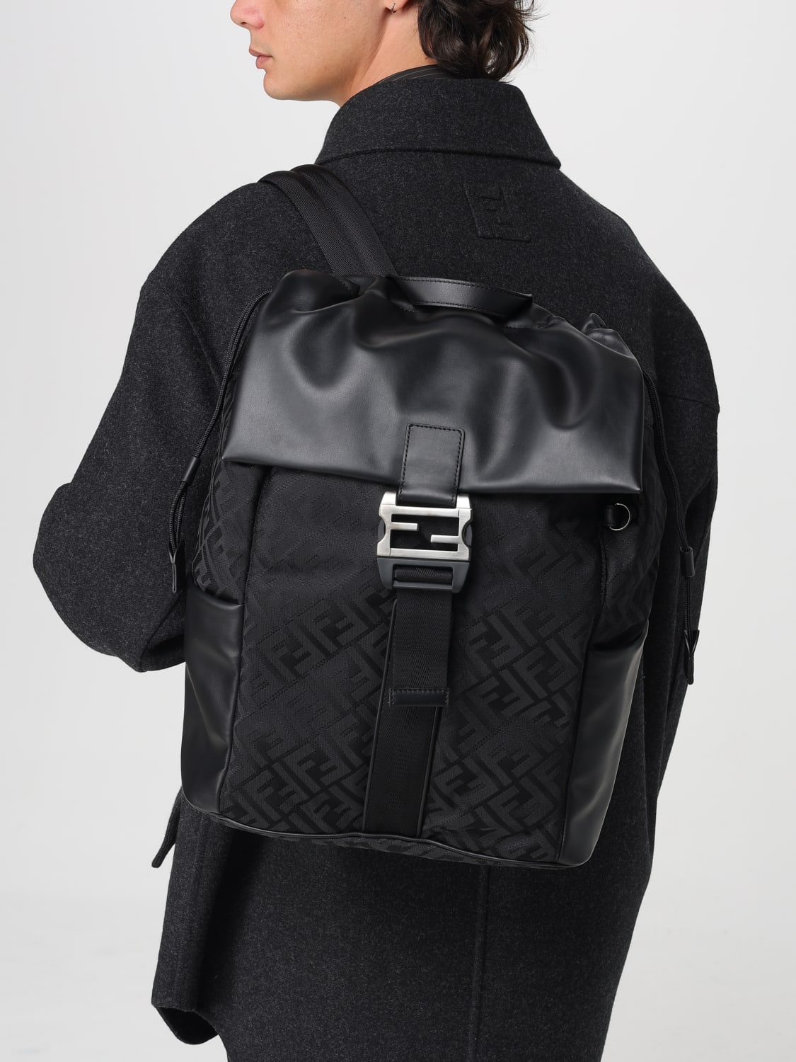 FENDI BACKPACK: Bags men Fendi, Black - Img 2