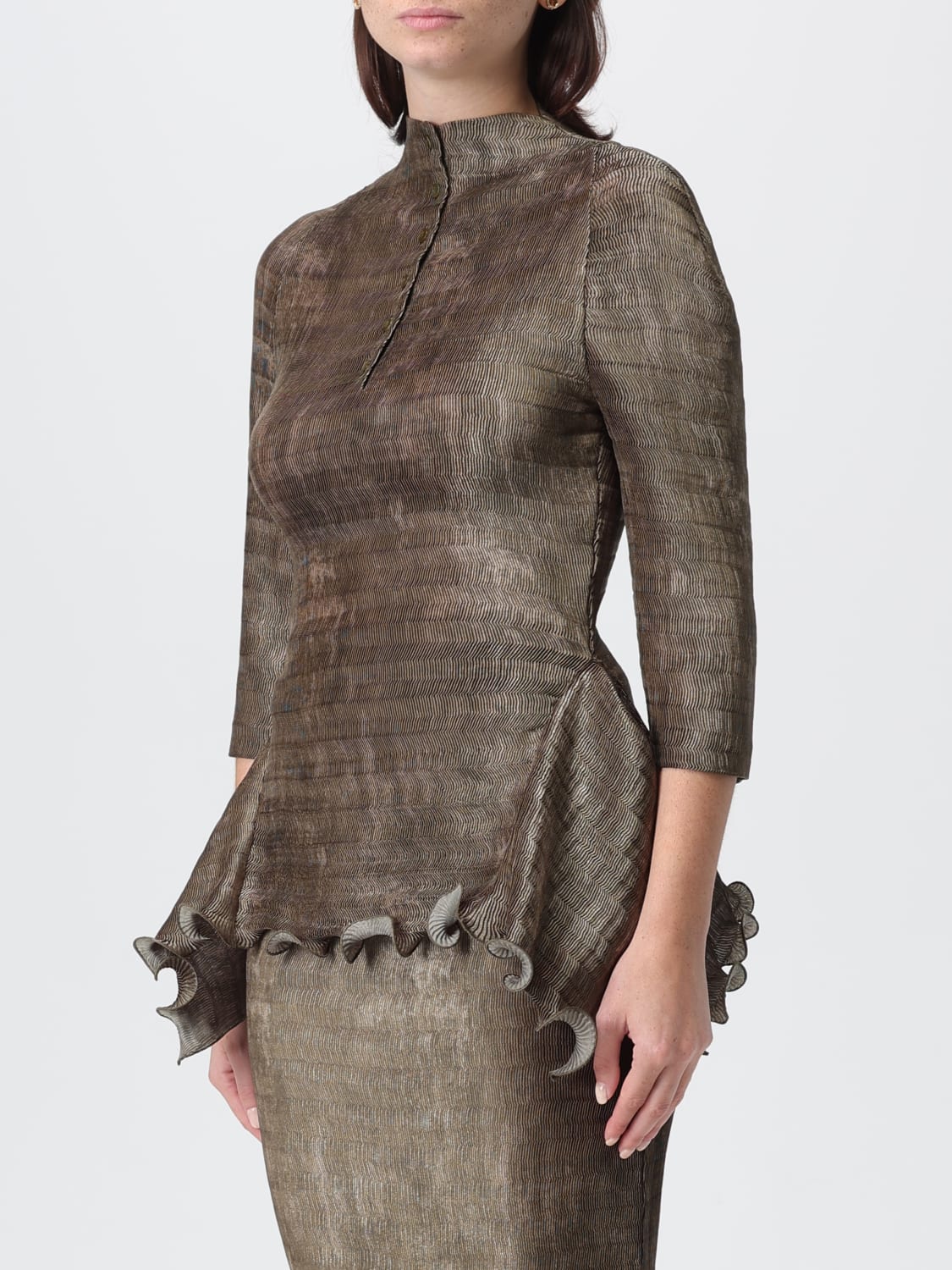 FENDI TOP: Top damen Fendi, Olive - Img 4