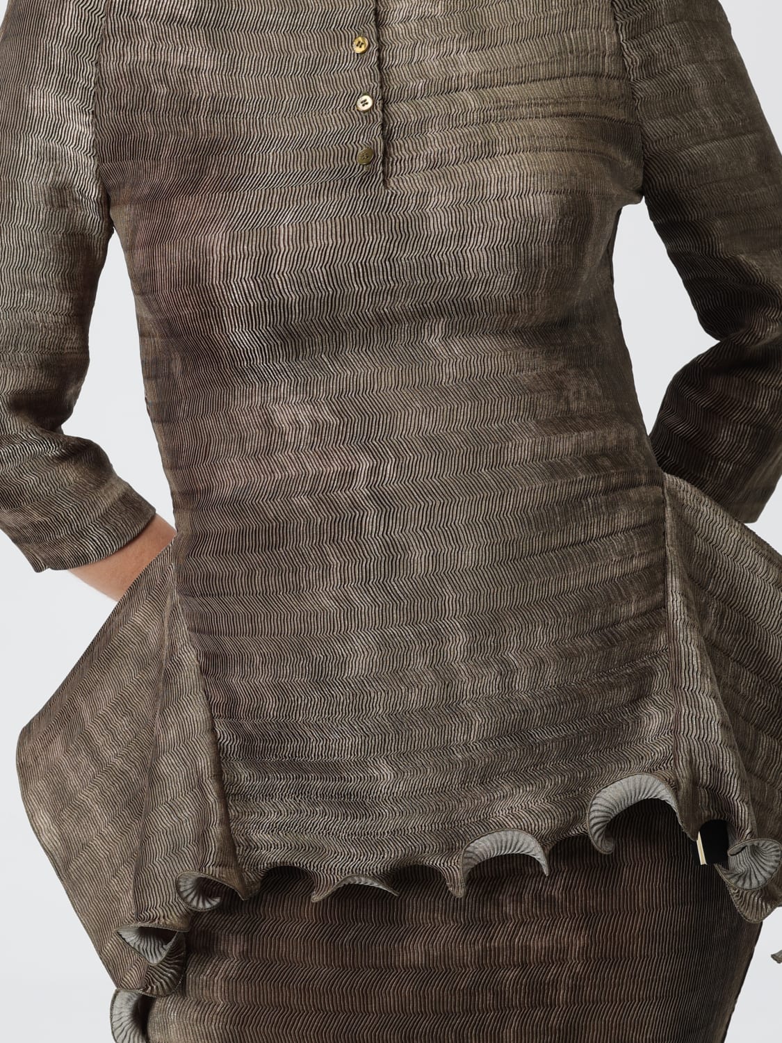 FENDI TOP: Top damen Fendi, Olive - Img 5