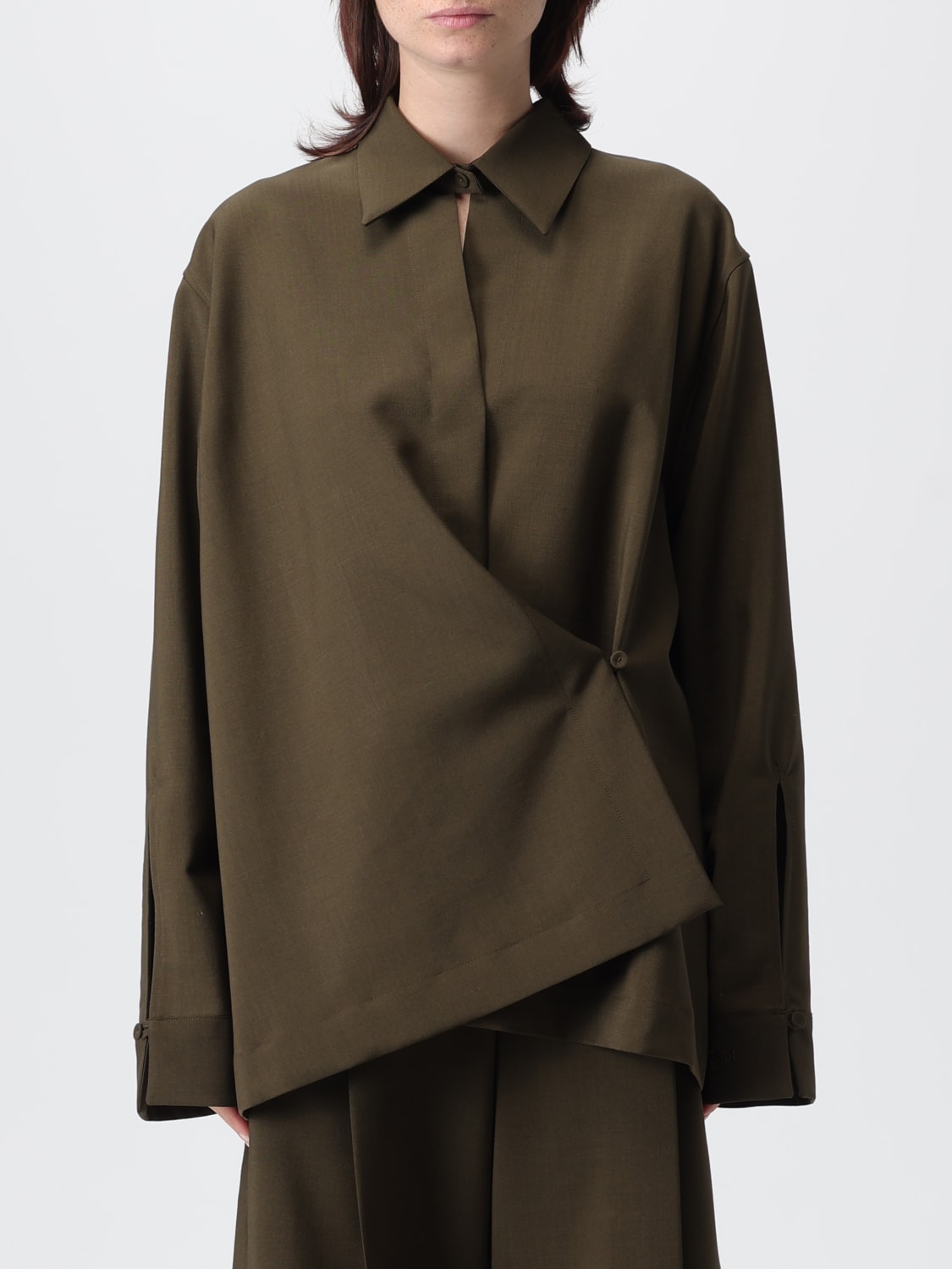 FENDI HEMDBLUSE: Hemdbluse damen Fendi, Olive - Img 1