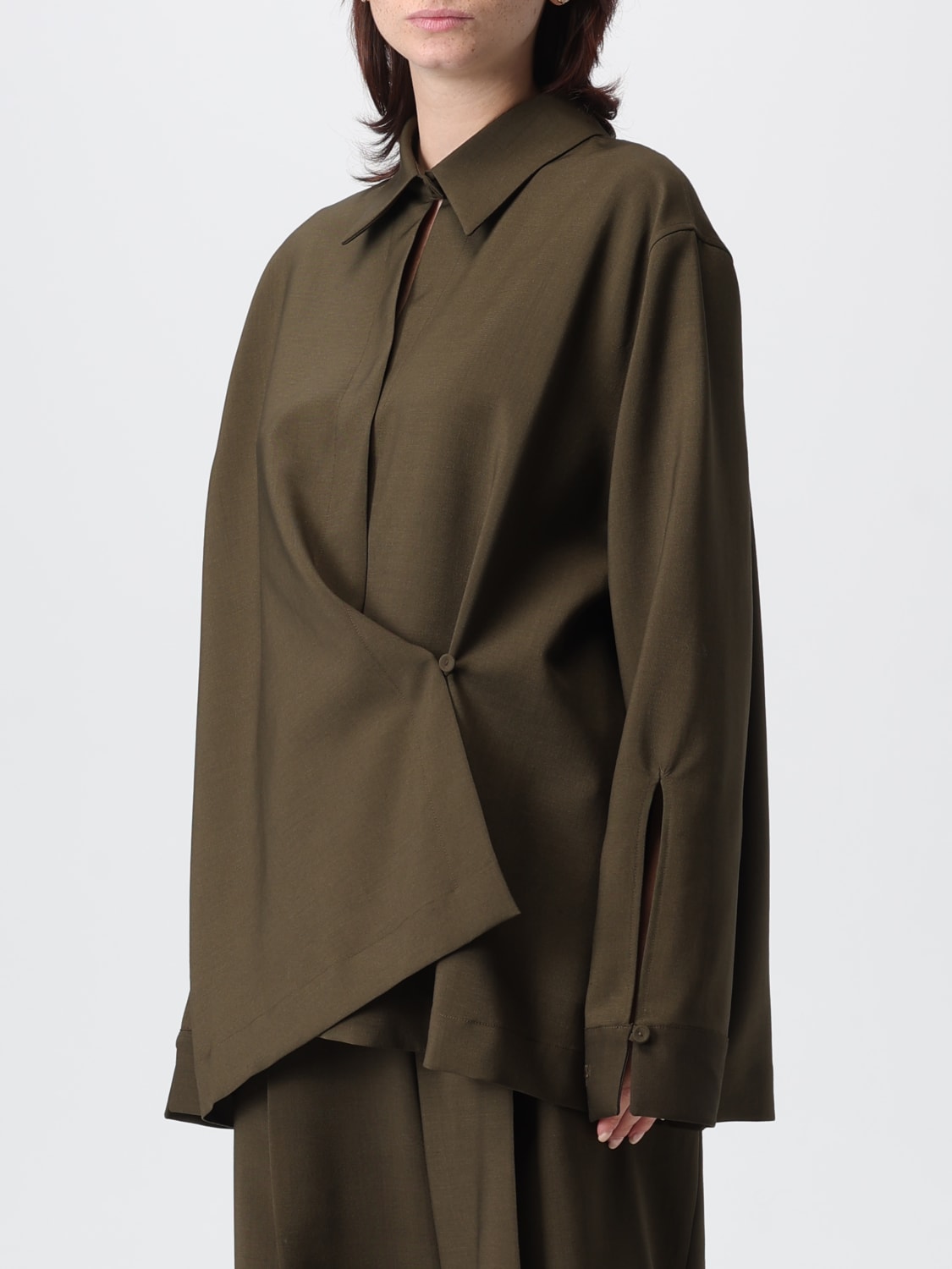 FENDI HEMDBLUSE: Hemdbluse damen Fendi, Olive - Img 4