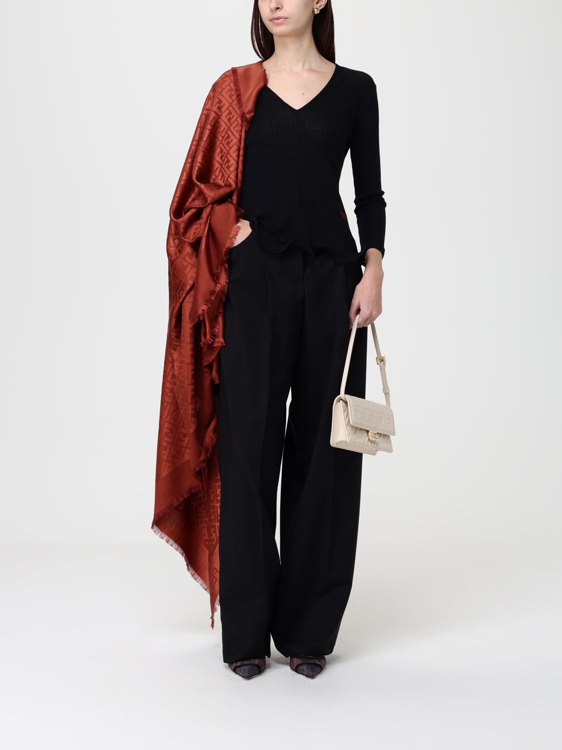 FENDI PANTALONES: Pantalón mujer Fendi, Negro - Img 2