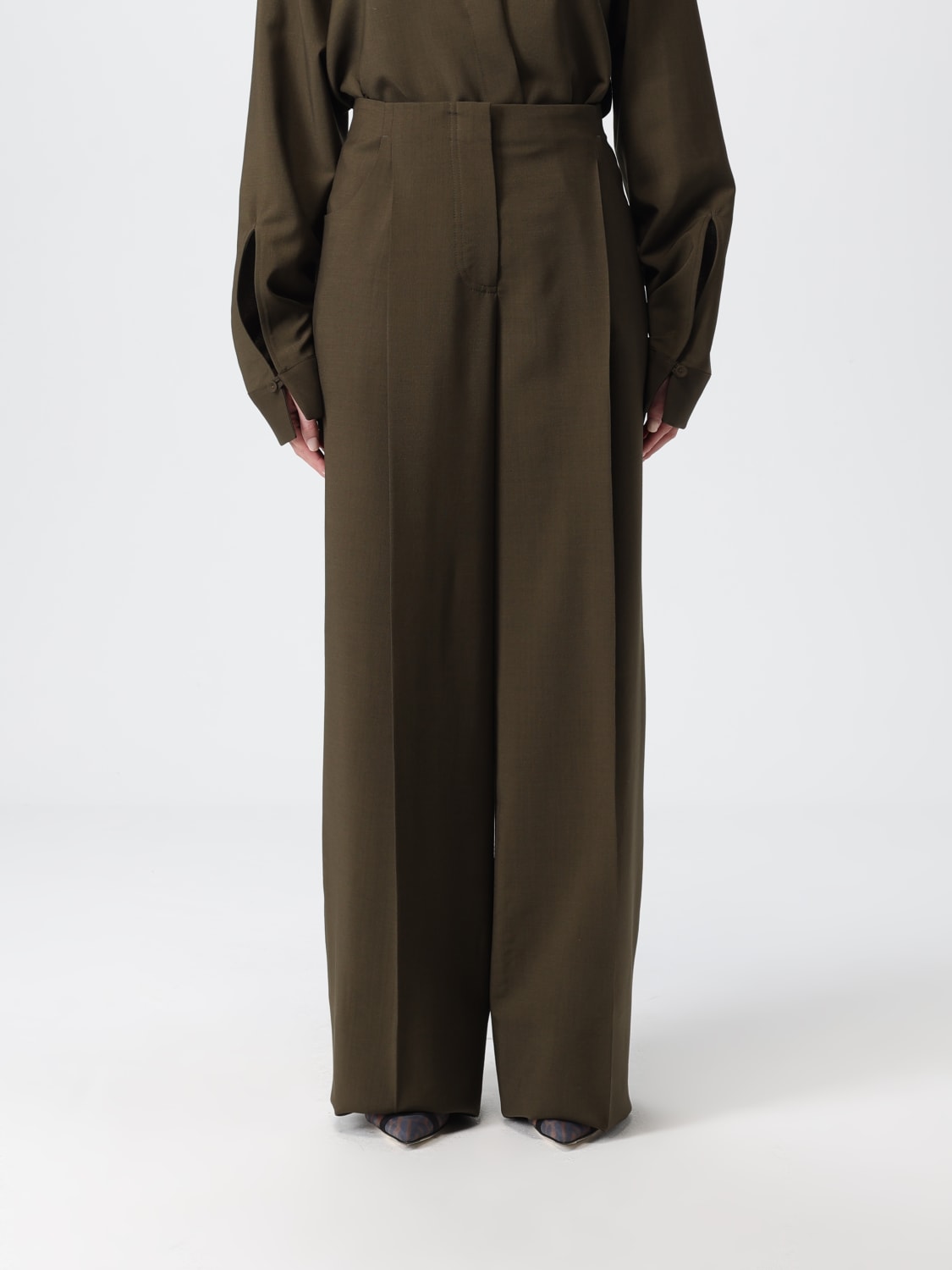 FENDI HOSE: Hose damen Fendi, Olive - Img 1