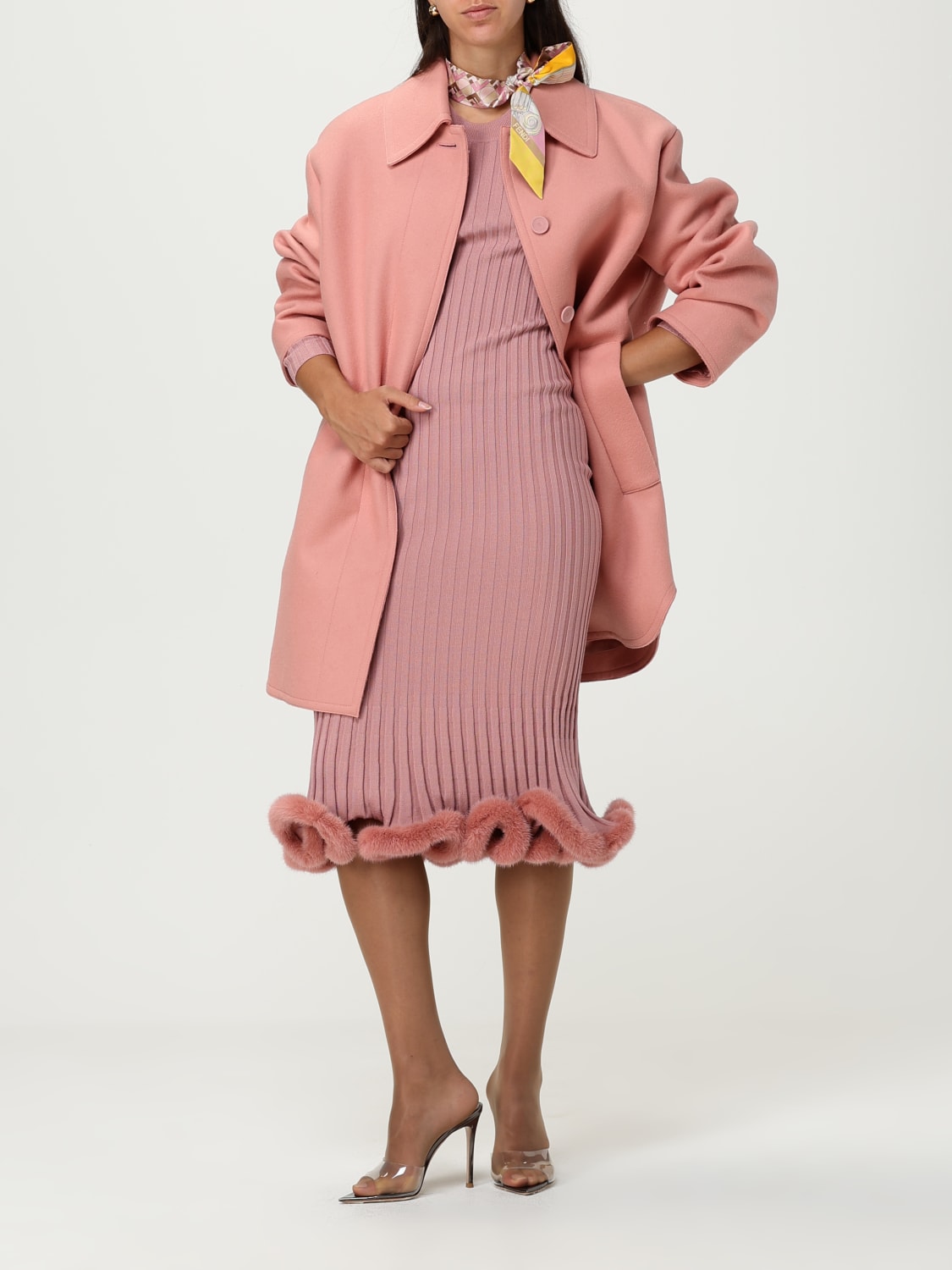 FENDI ABRIGO: Abrigo mujer Fendi, Rosa - Img 2