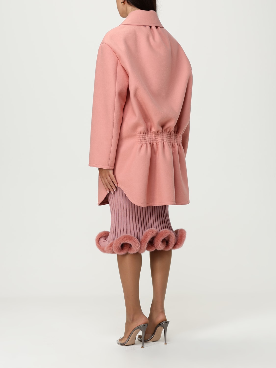 FENDI ABRIGO: Abrigo mujer Fendi, Rosa - Img 3