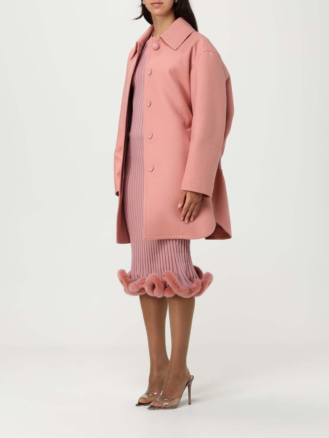 FENDI ABRIGO: Abrigo mujer Fendi, Rosa - Img 4