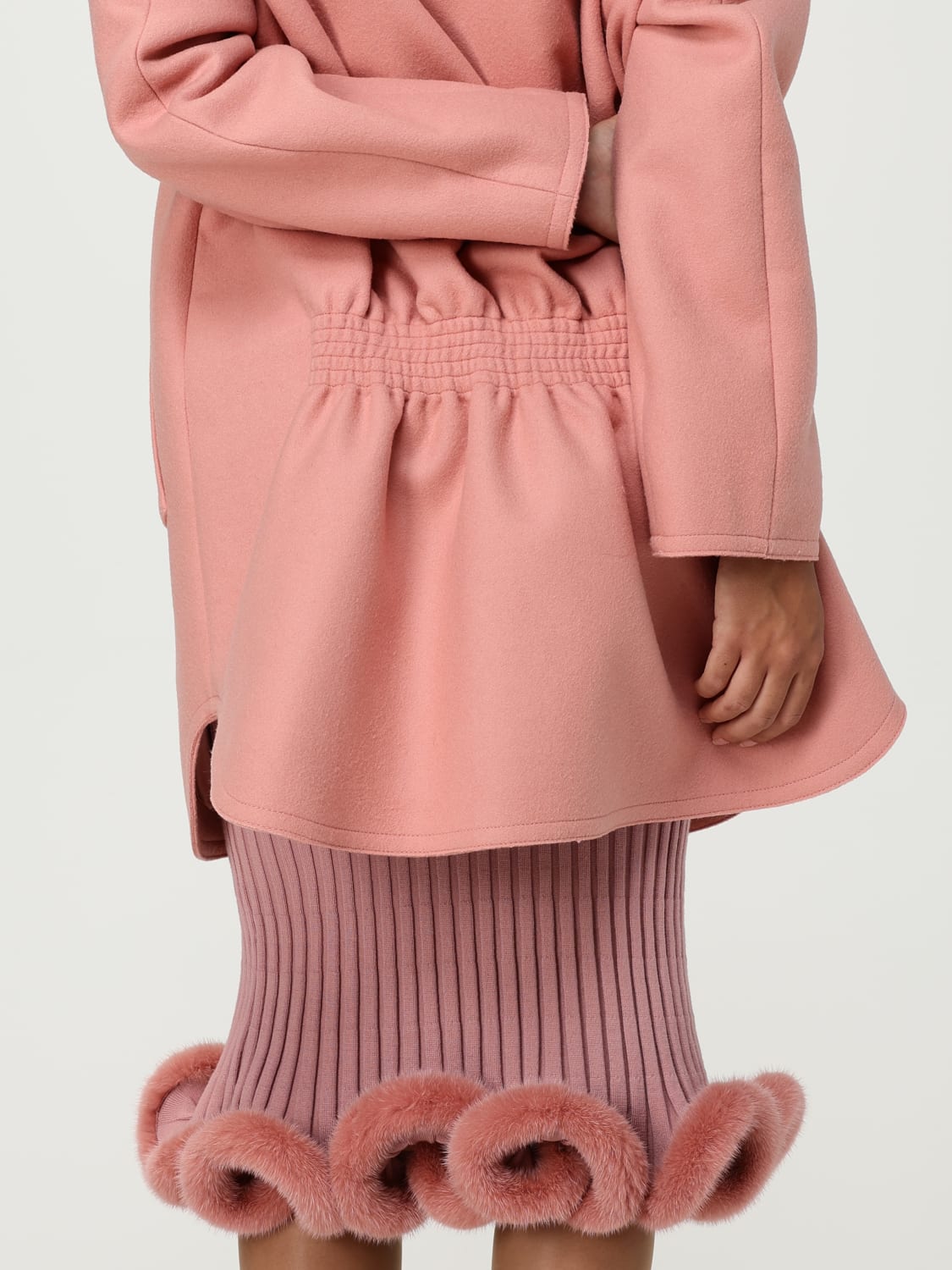 FENDI ABRIGO: Abrigo mujer Fendi, Rosa - Img 5