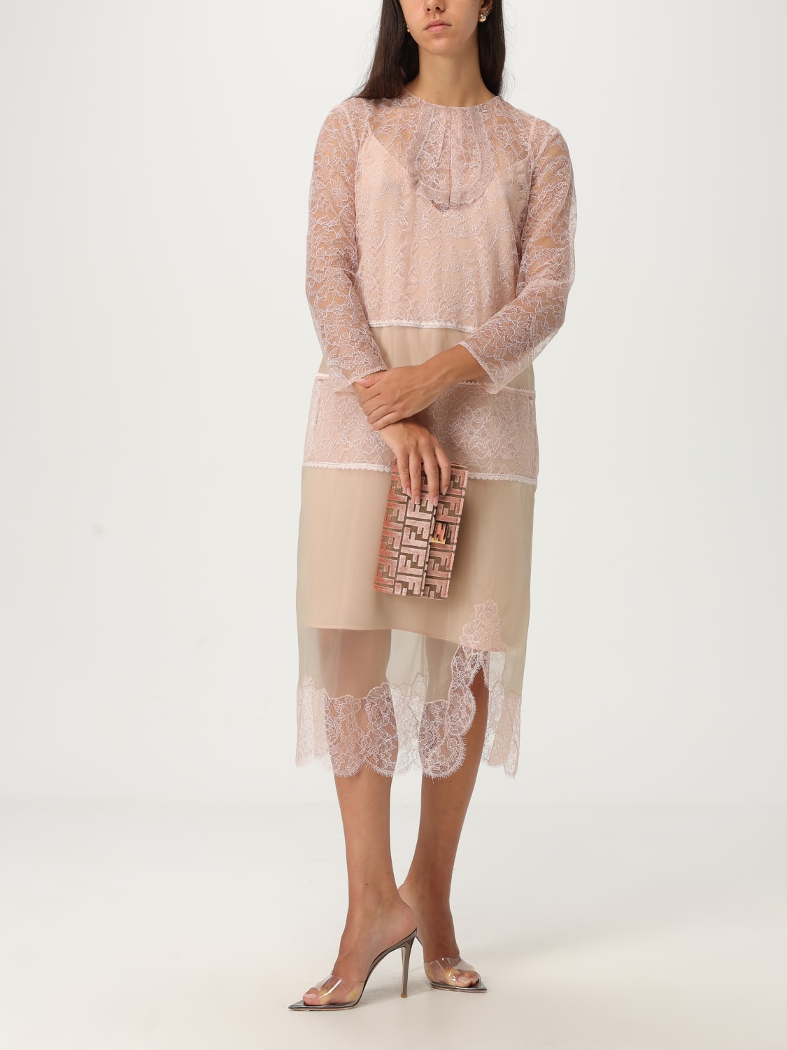 FENDI DRESS: Dress woman Fendi, Blush Pink - Img 2