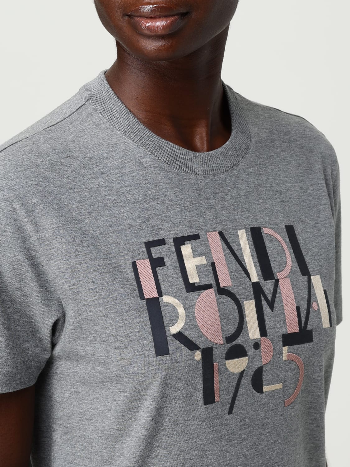 FENDI T-SHIRT: T-shirt woman Fendi, Grey - Img 5