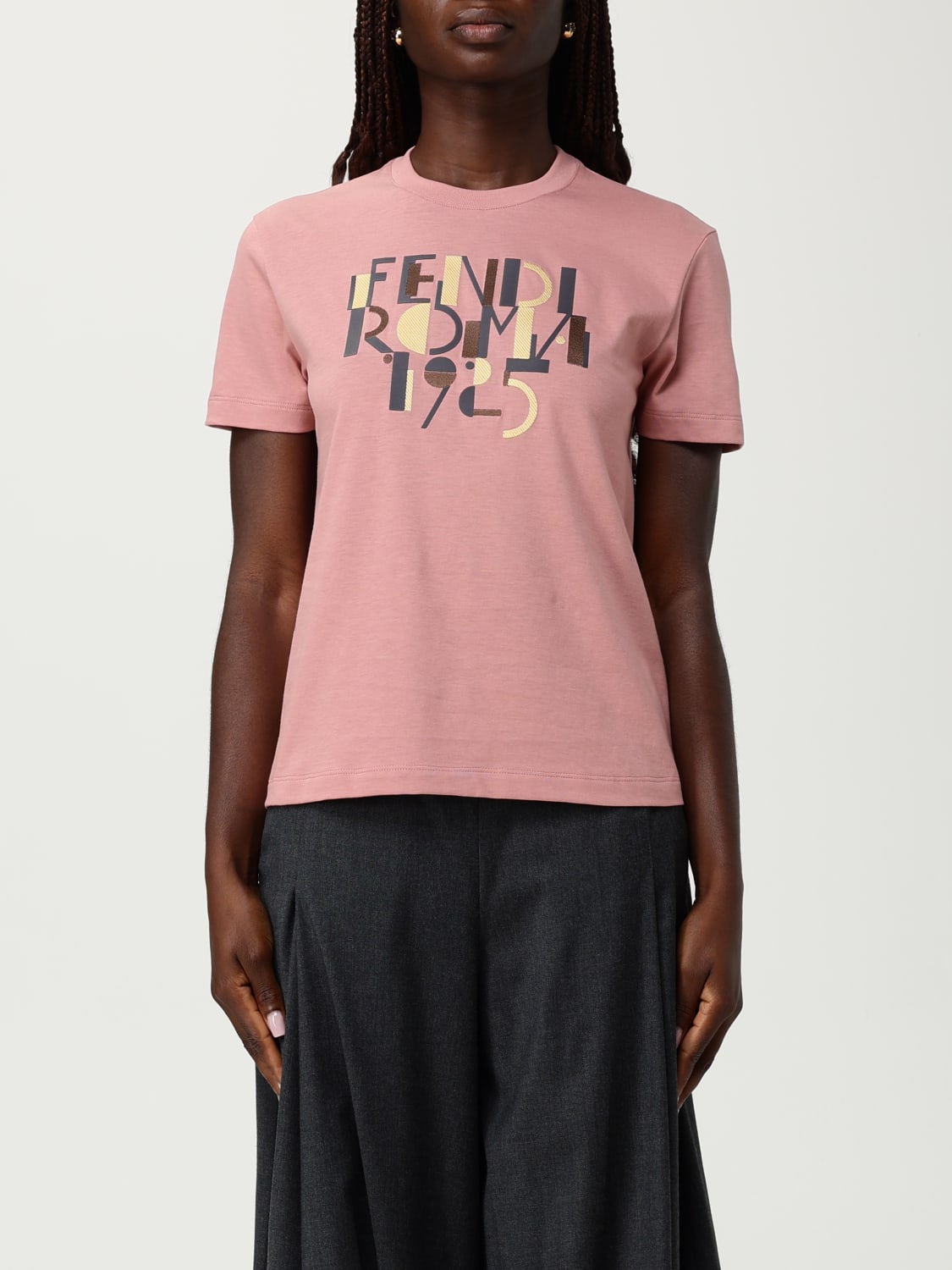FENDI CAMISETA: Camiseta mujer Fendi, Rosa - Img 1
