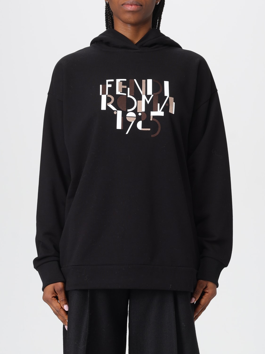 FENDI SWEATSHIRT: Sweatshirt woman Fendi, Black - Img 1