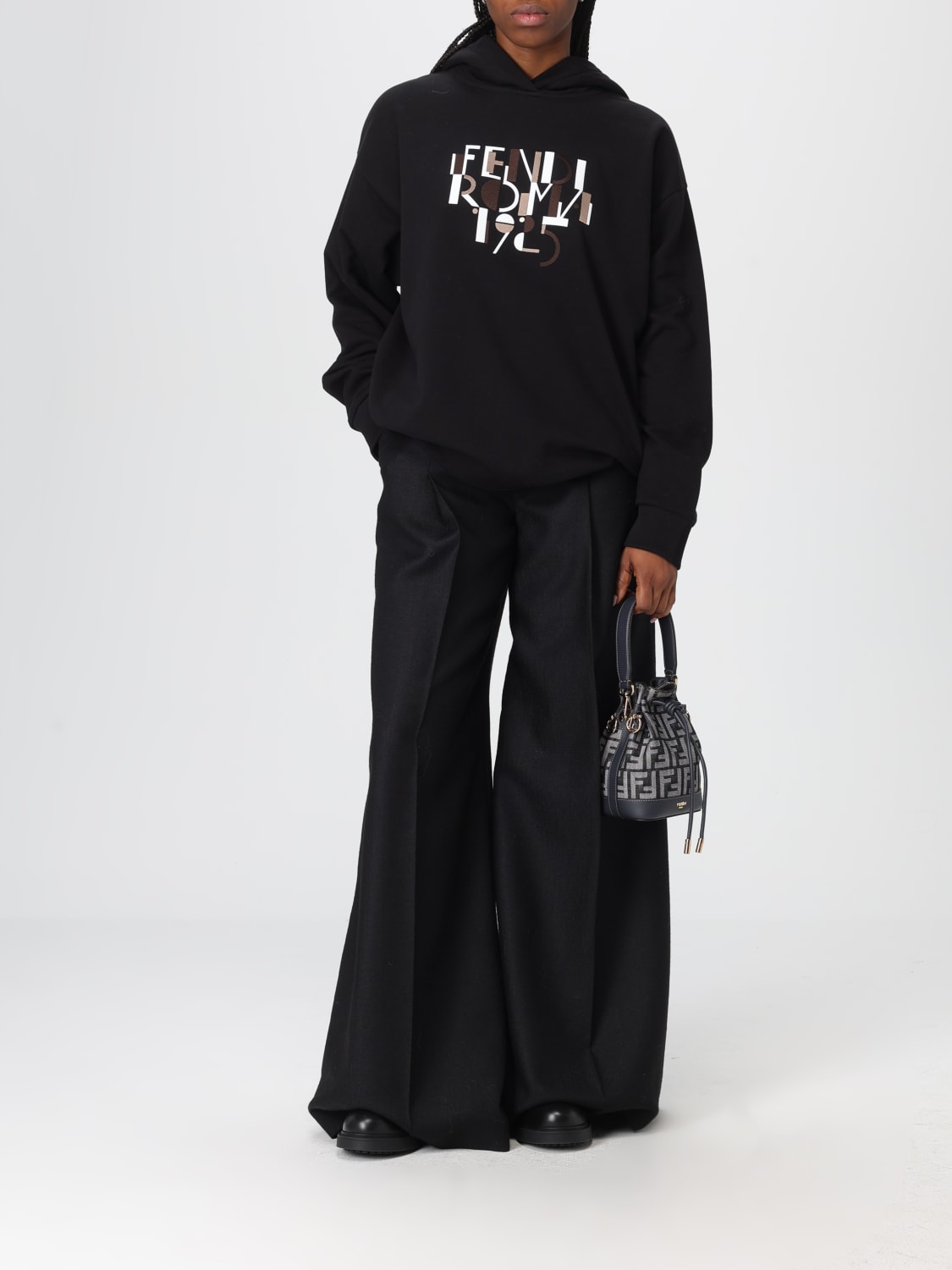 FENDI SWEATSHIRT: Sweatshirt woman Fendi, Black - Img 2