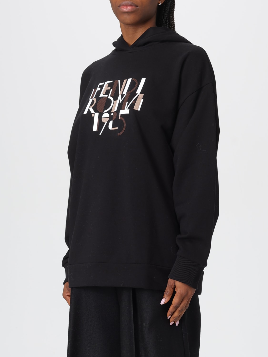 FENDI SWEATSHIRT: Sweatshirt woman Fendi, Black - Img 4