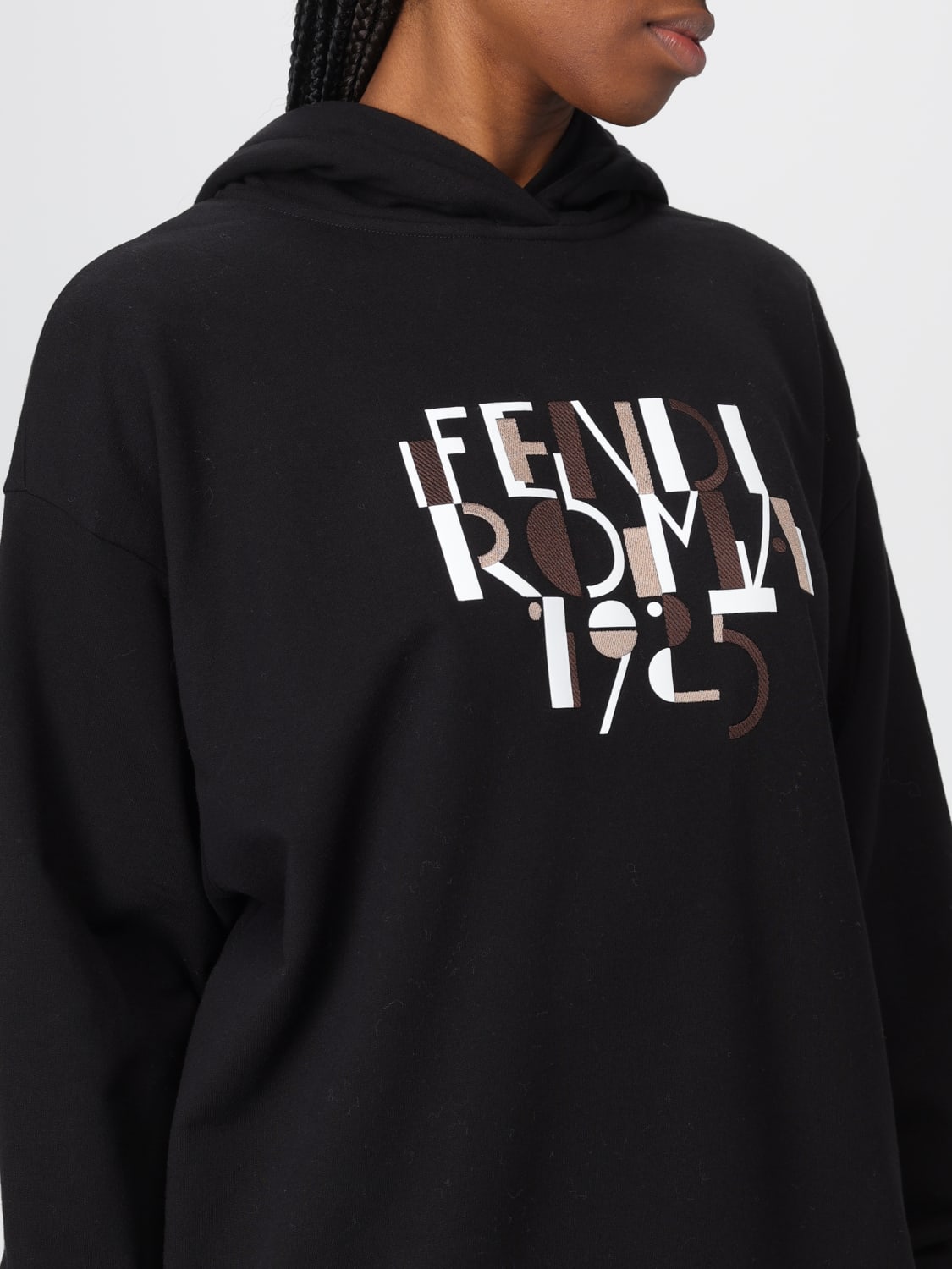 FENDI SWEATSHIRT: Sweatshirt woman Fendi, Black - Img 5