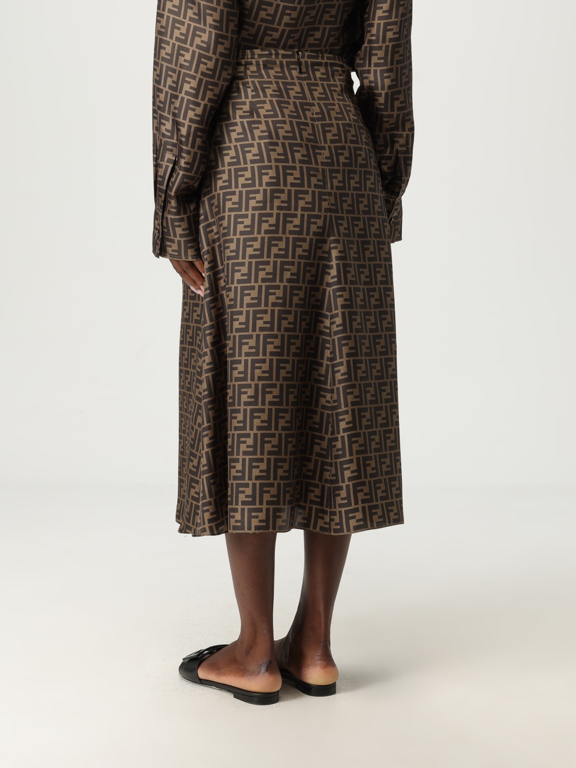 FENDI SKIRT: Skirt woman Fendi, Dove Grey - Img 3