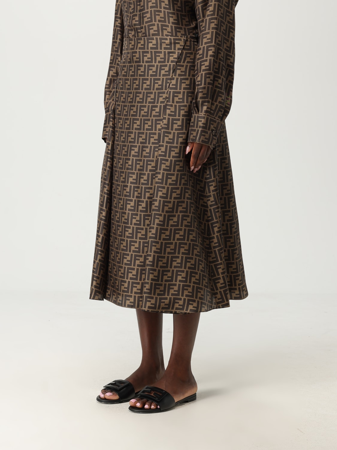 FENDI SKIRT: Skirt woman Fendi, Dove Grey - Img 4