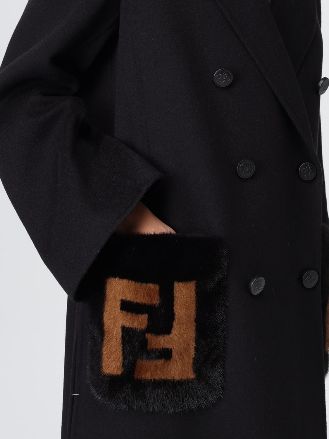 FENDI MANTEL: Mantel damen Fendi, Schwarz - Img 4