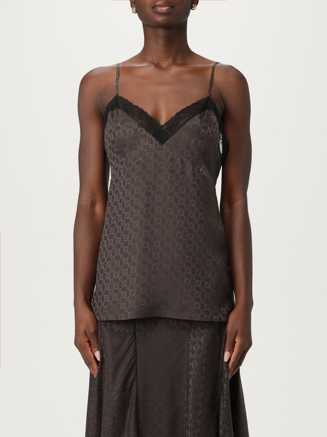 FENDI TOP: Top damen Fendi, Braun - Img 1