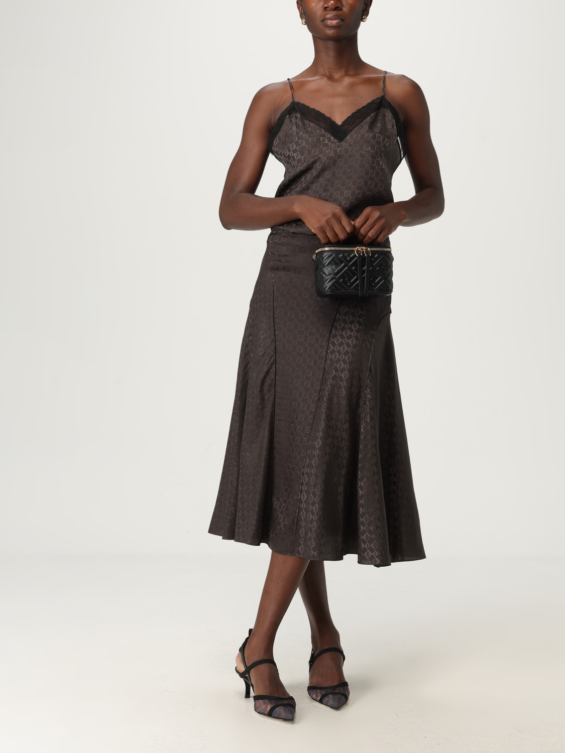 FENDI ROCK: Rock damen Fendi, Braun - Img 2