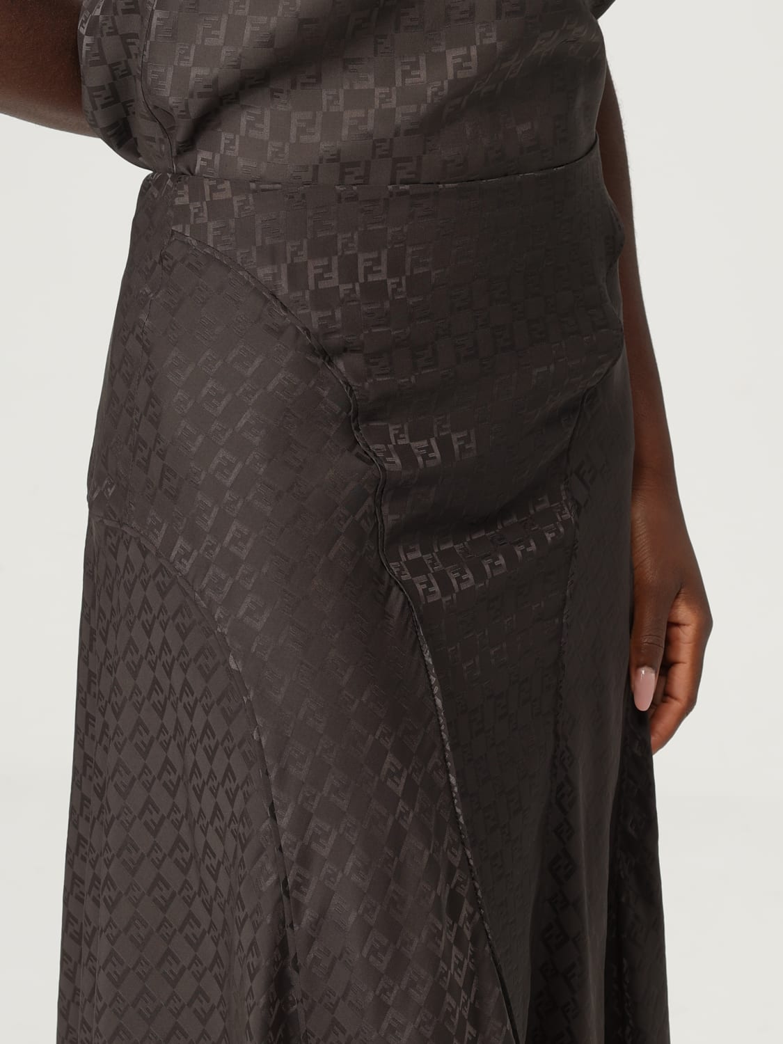 FENDI ROCK: Rock damen Fendi, Braun - Img 5