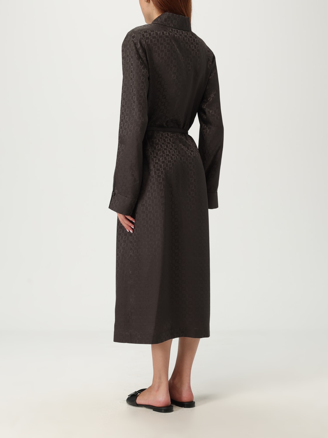 FENDI DRESS: Dress woman Fendi, Brown - Img 3