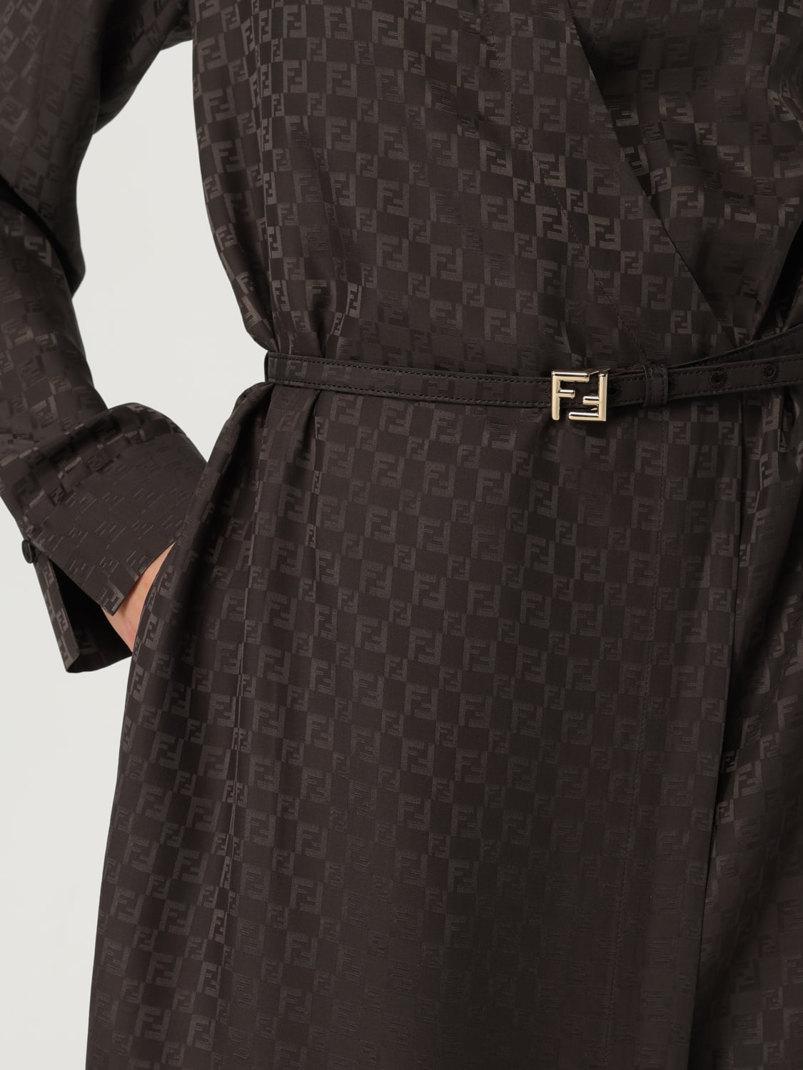 FENDI DRESS: Dress woman Fendi, Brown - Img 5