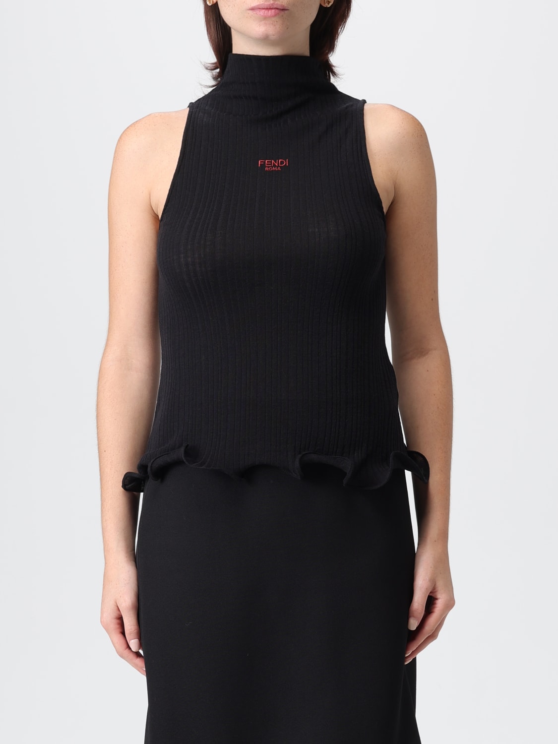 FENDI TOP: Pullover damen Fendi, Schwarz - Img 1