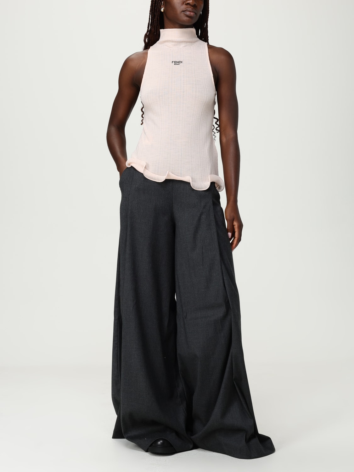 FENDI 上衣: 毛衣 女士 Fendi, 粉色 - Img 2