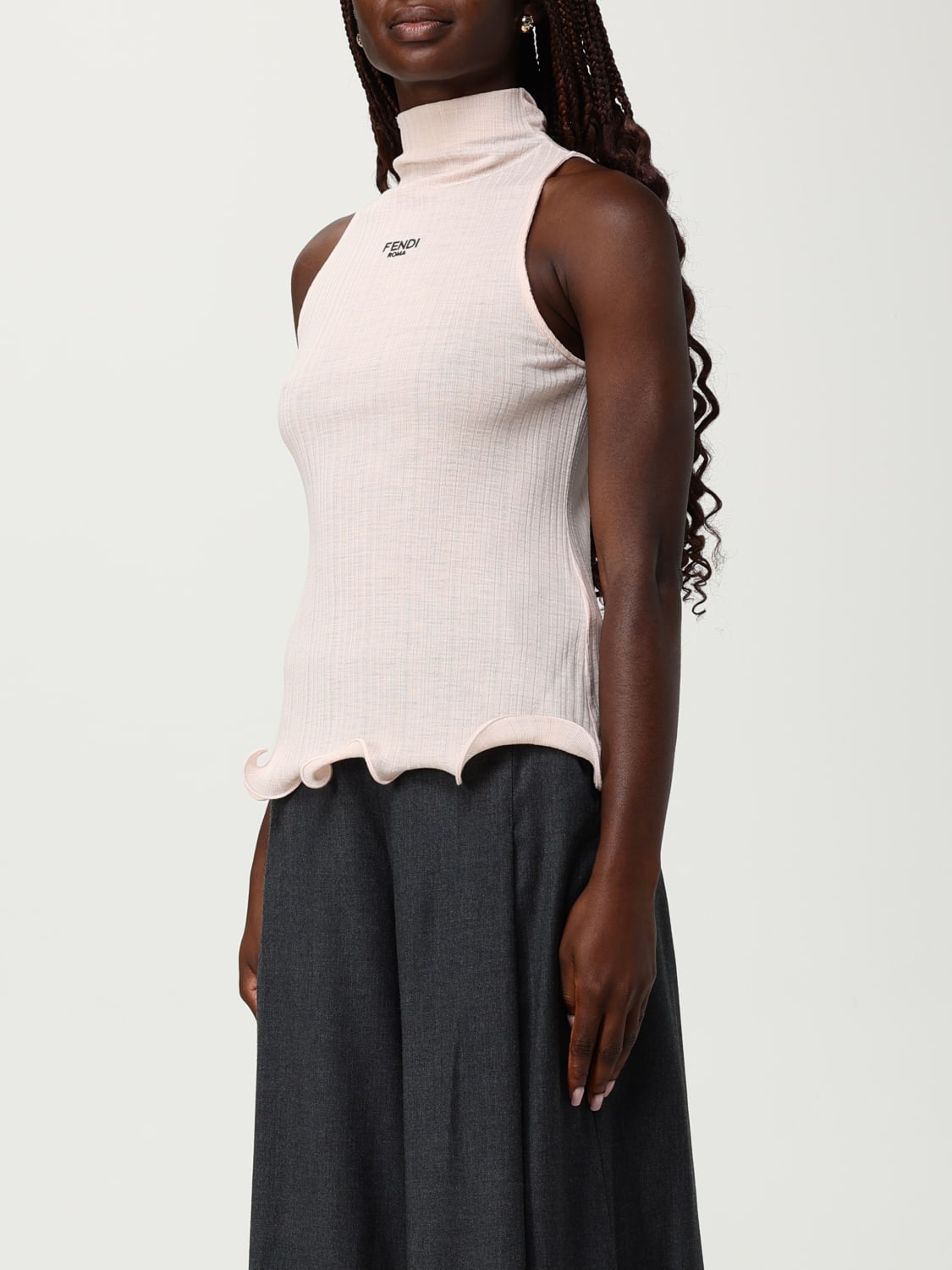 FENDI 上衣: 毛衣 女士 Fendi, 粉色 - Img 4