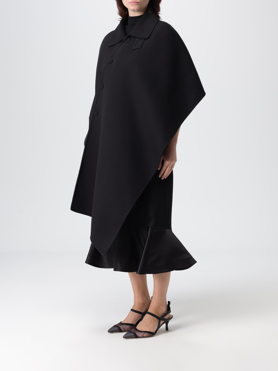 FENDI COAT: Cape woman Fendi, Black - Img 4