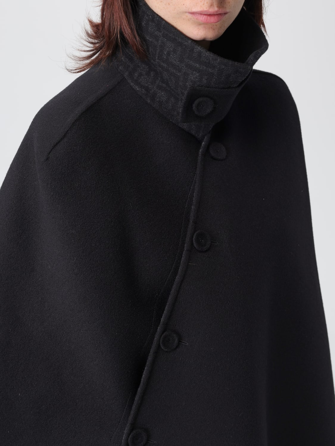 FENDI COAT: Cape woman Fendi, Black - Img 5