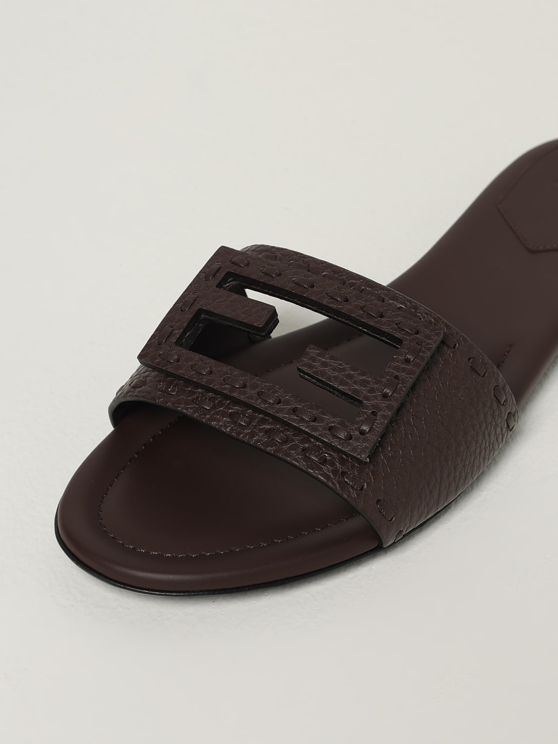 FENDI HEELED SANDAL: Shoes woman Fendi, Dark - Img 4