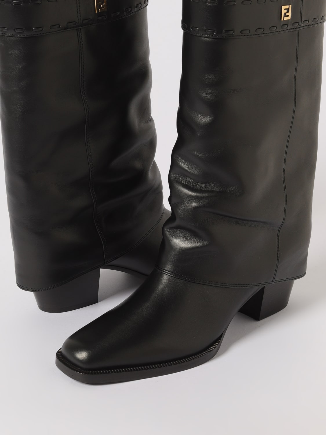 FENDI BOOTS: Shoes woman Fendi, Black - Img 4