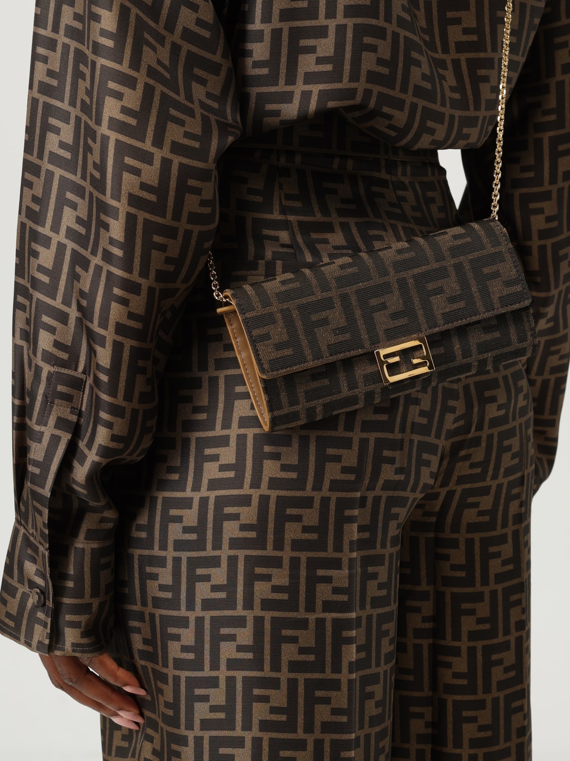 FENDI WALLET: Shoulder bag woman Fendi, Tobacco - Img 2