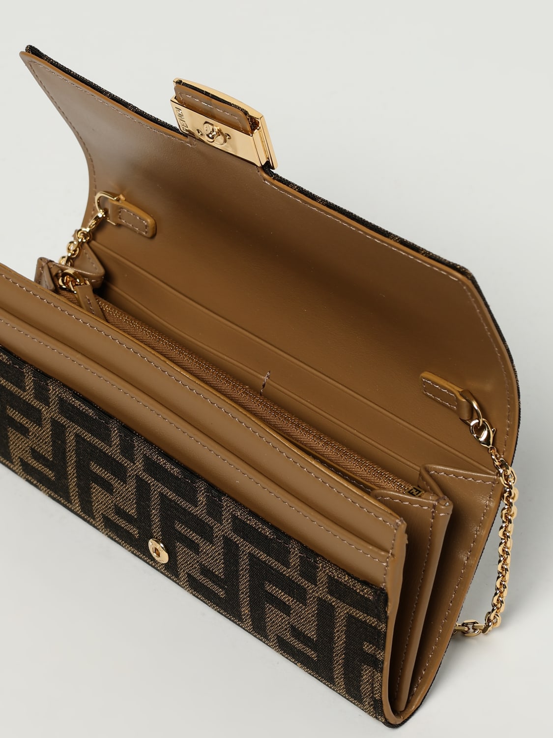 FENDI WALLET: Shoulder bag woman Fendi, Tobacco - Img 5