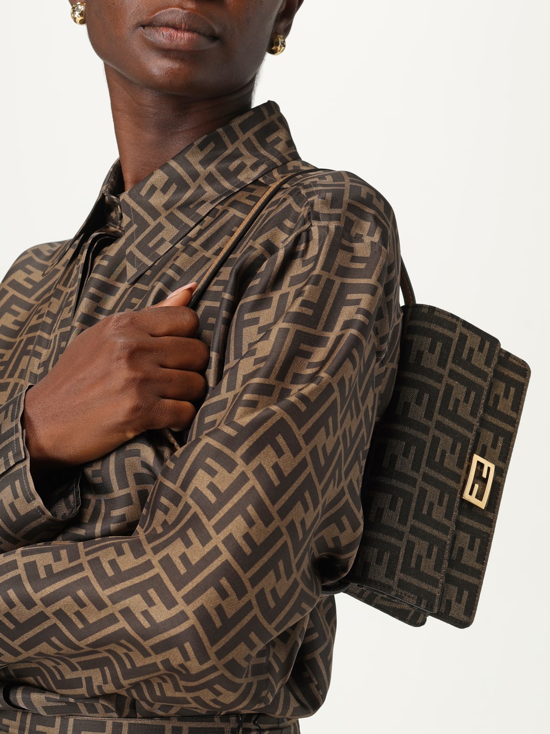 FENDI WALLET: Shoulder bag woman Fendi, Tobacco - Img 2