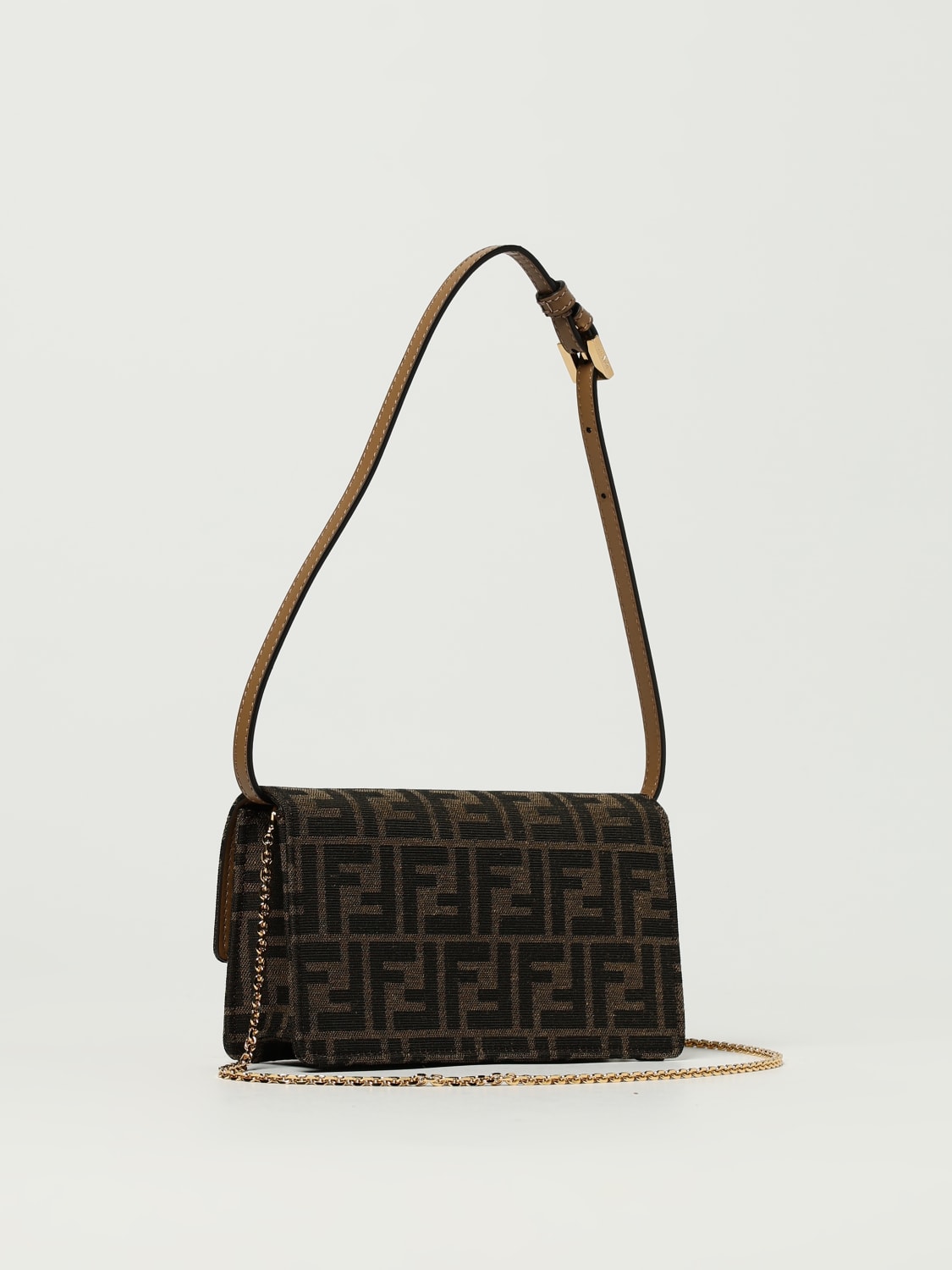 FENDI WALLET: Shoulder bag woman Fendi, Tobacco - Img 3