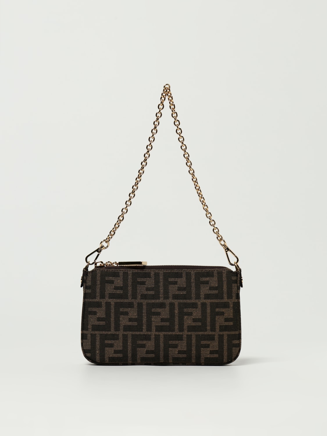 FENDI MINI BAG: Shoulder bag woman Fendi, Brown - Img 1