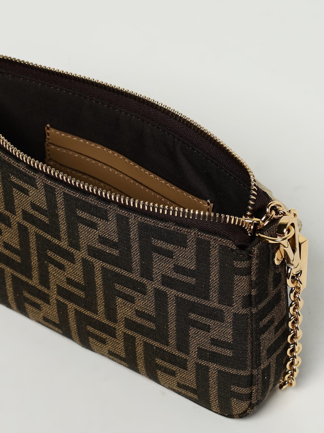 FENDI MINI BAG: Shoulder bag woman Fendi, Brown - Img 5