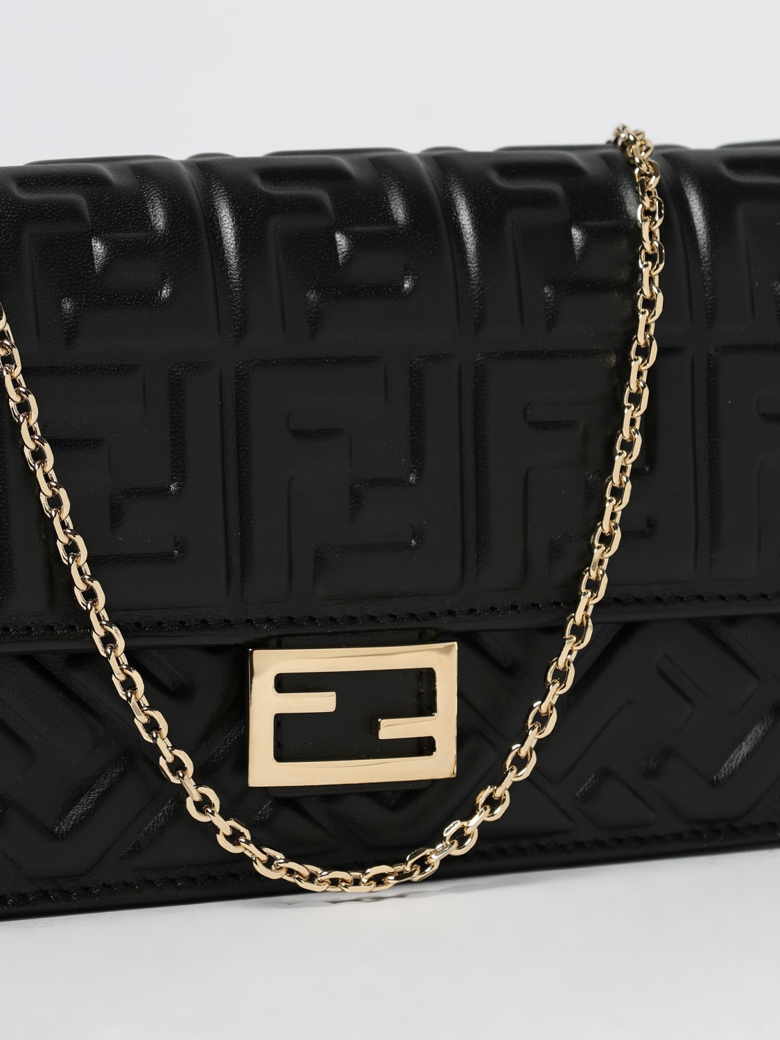 FENDI GELDBÖRSE: Schultertasche damen Fendi, Schwarz - Img 4