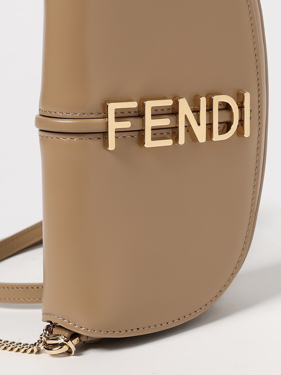 FENDI 迷你包: 肩包 女士 Fendi, 黄棕色 - Img 4